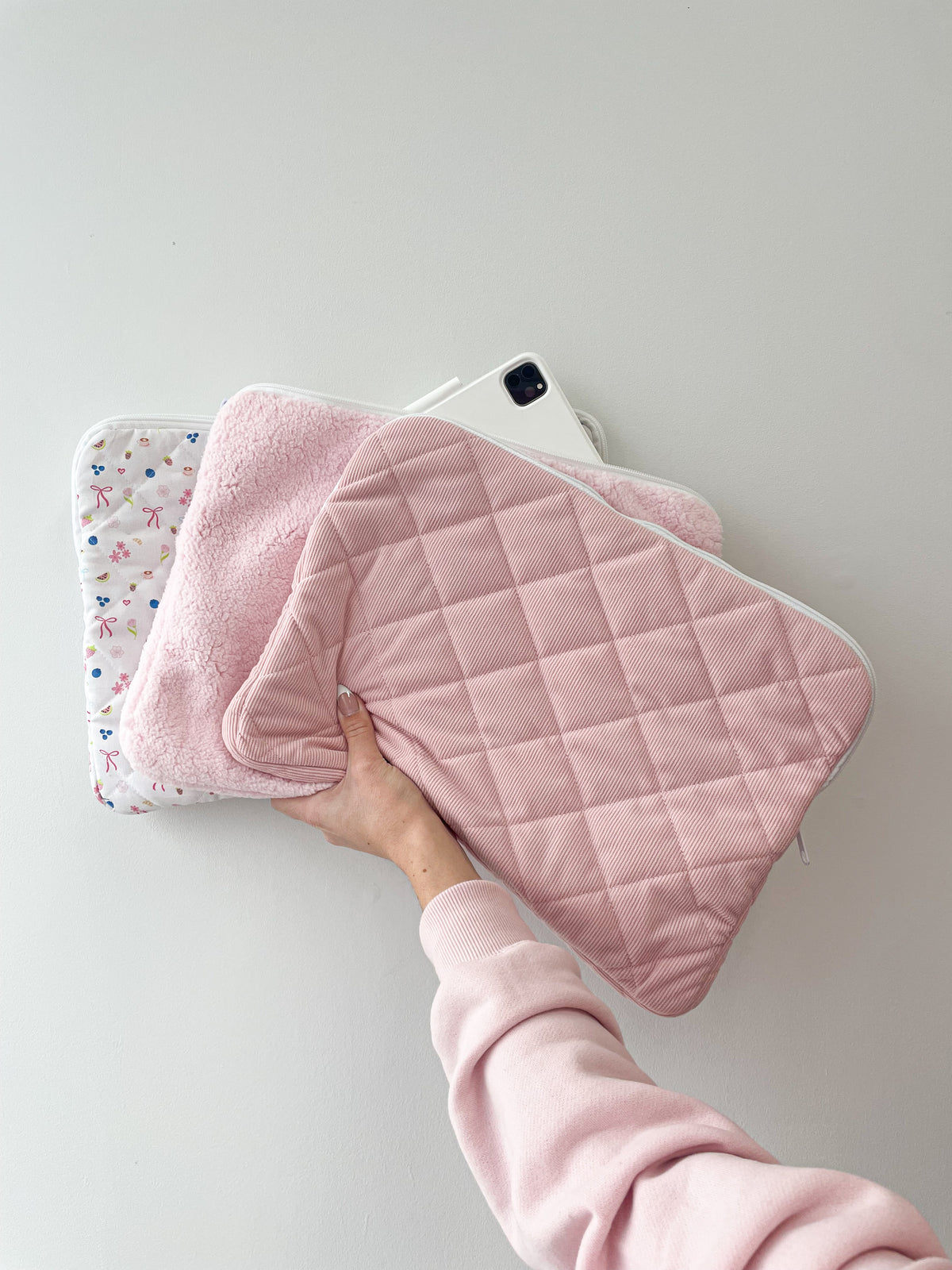Étui à ordinateur | 13 à 15'' | Corduroy | Rose