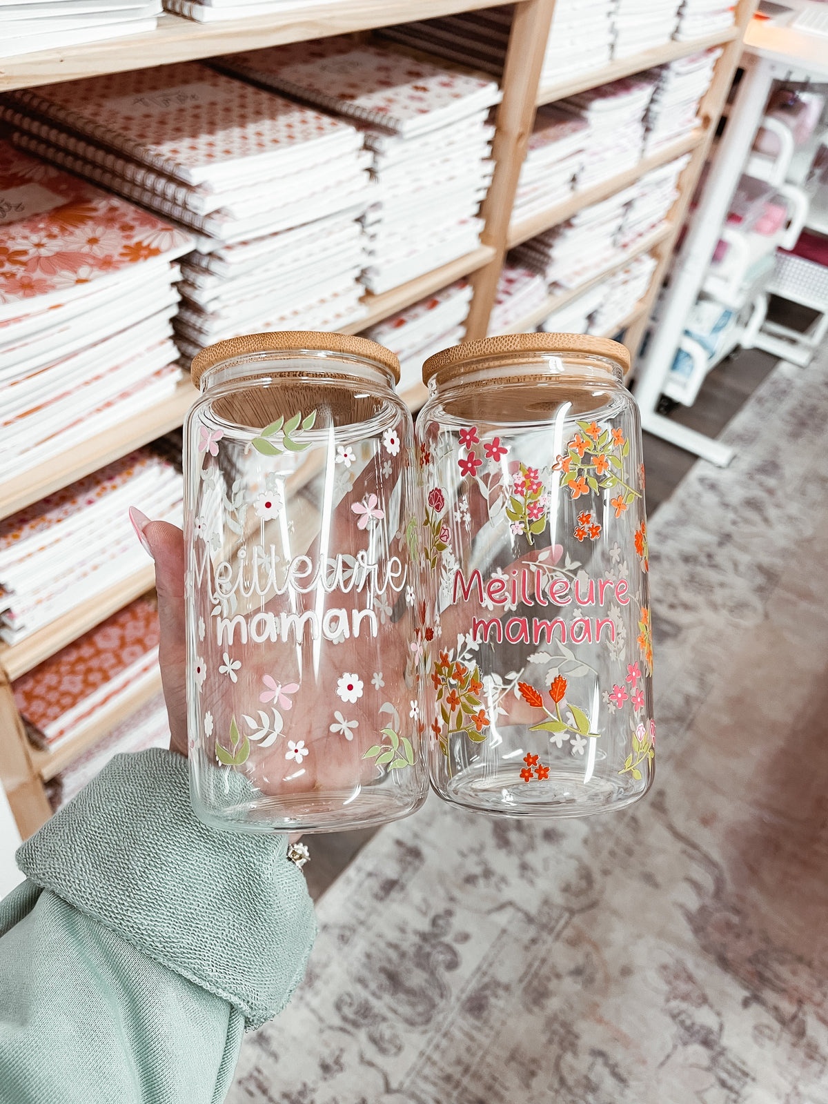 Verre 16 oz | Meilleure maman fuchsia