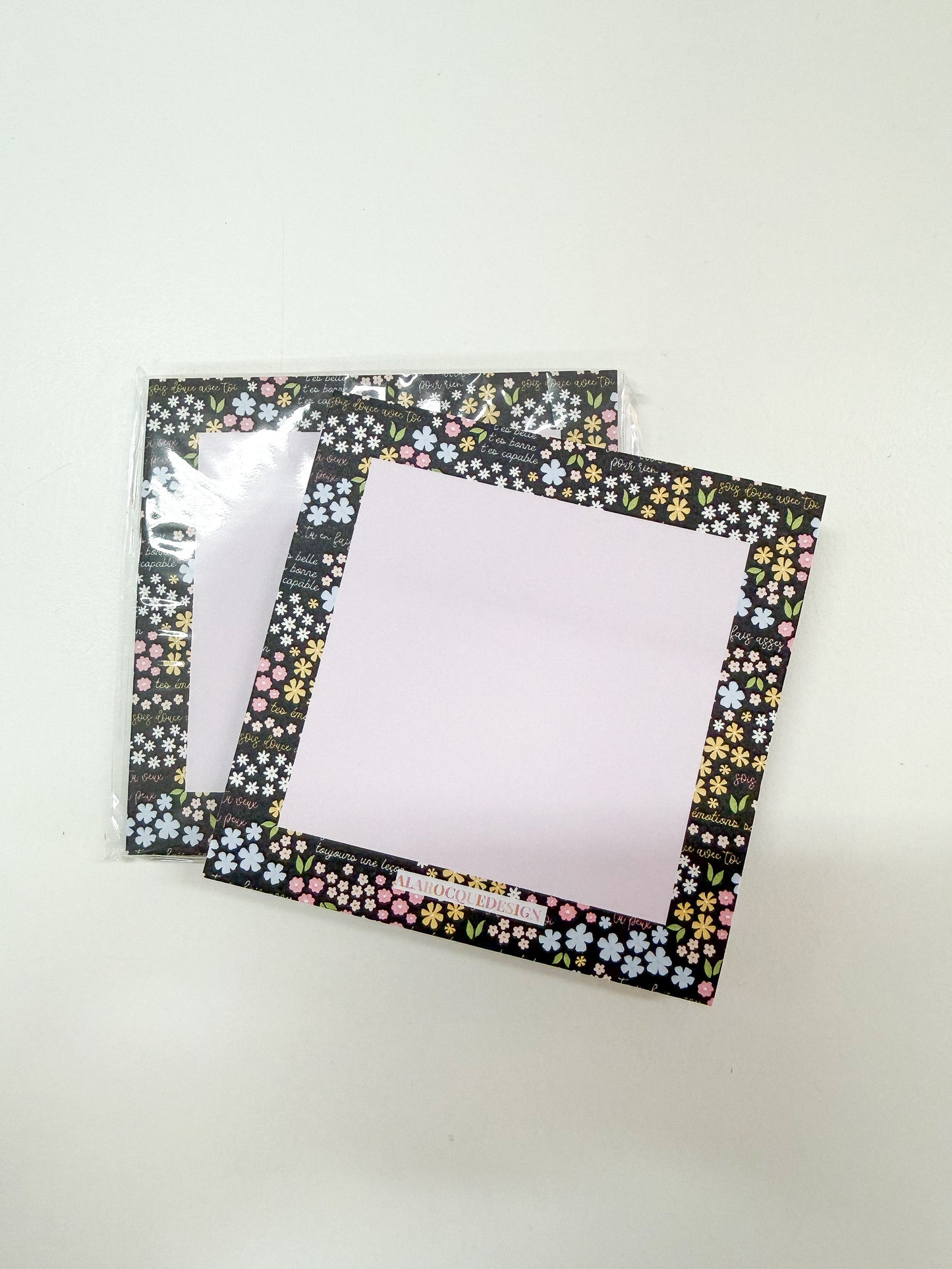 Bloc-notes autocollantes | Affirmations positives florales