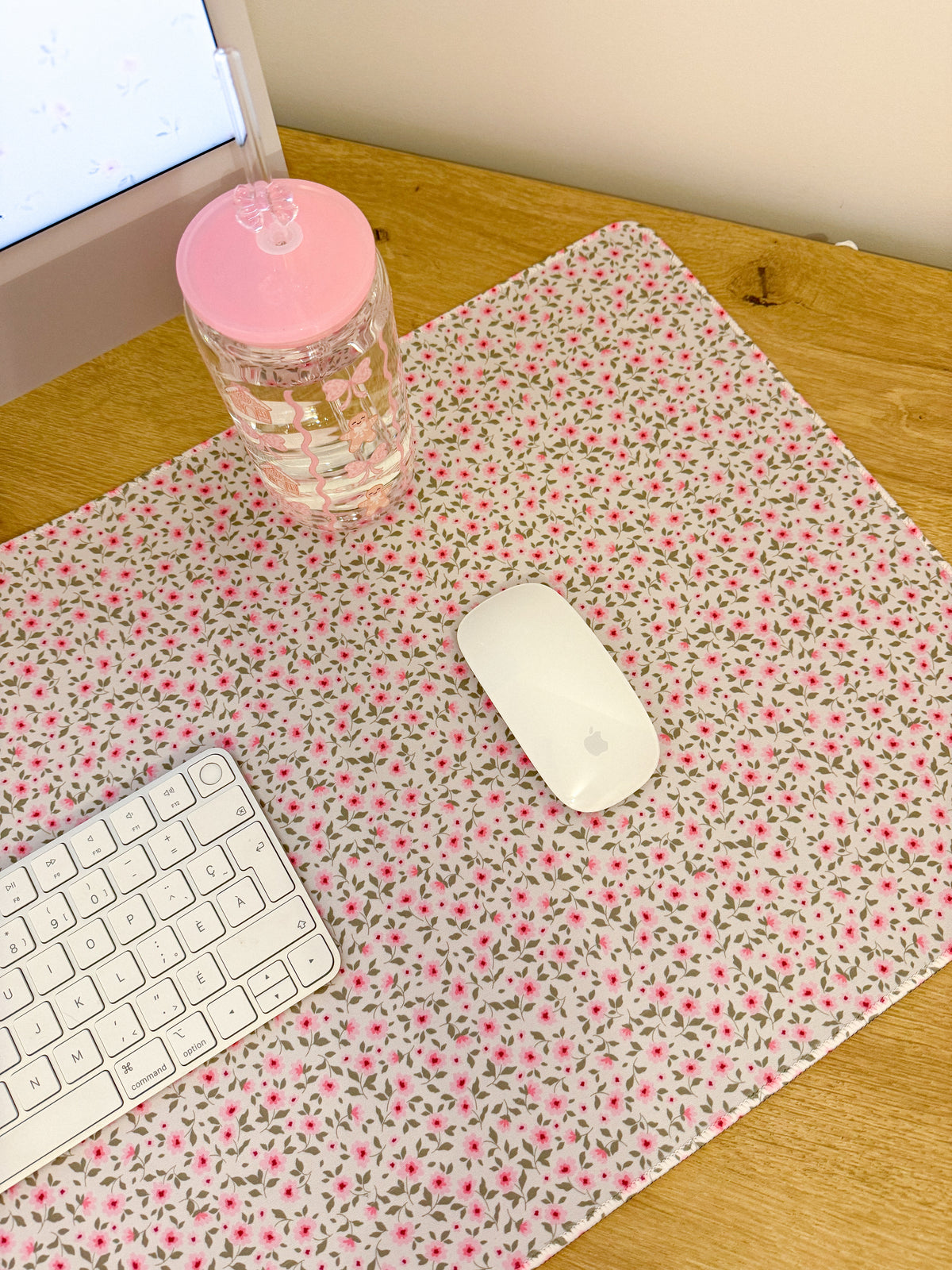 Tapis de bureau | Fleurs roses vintages