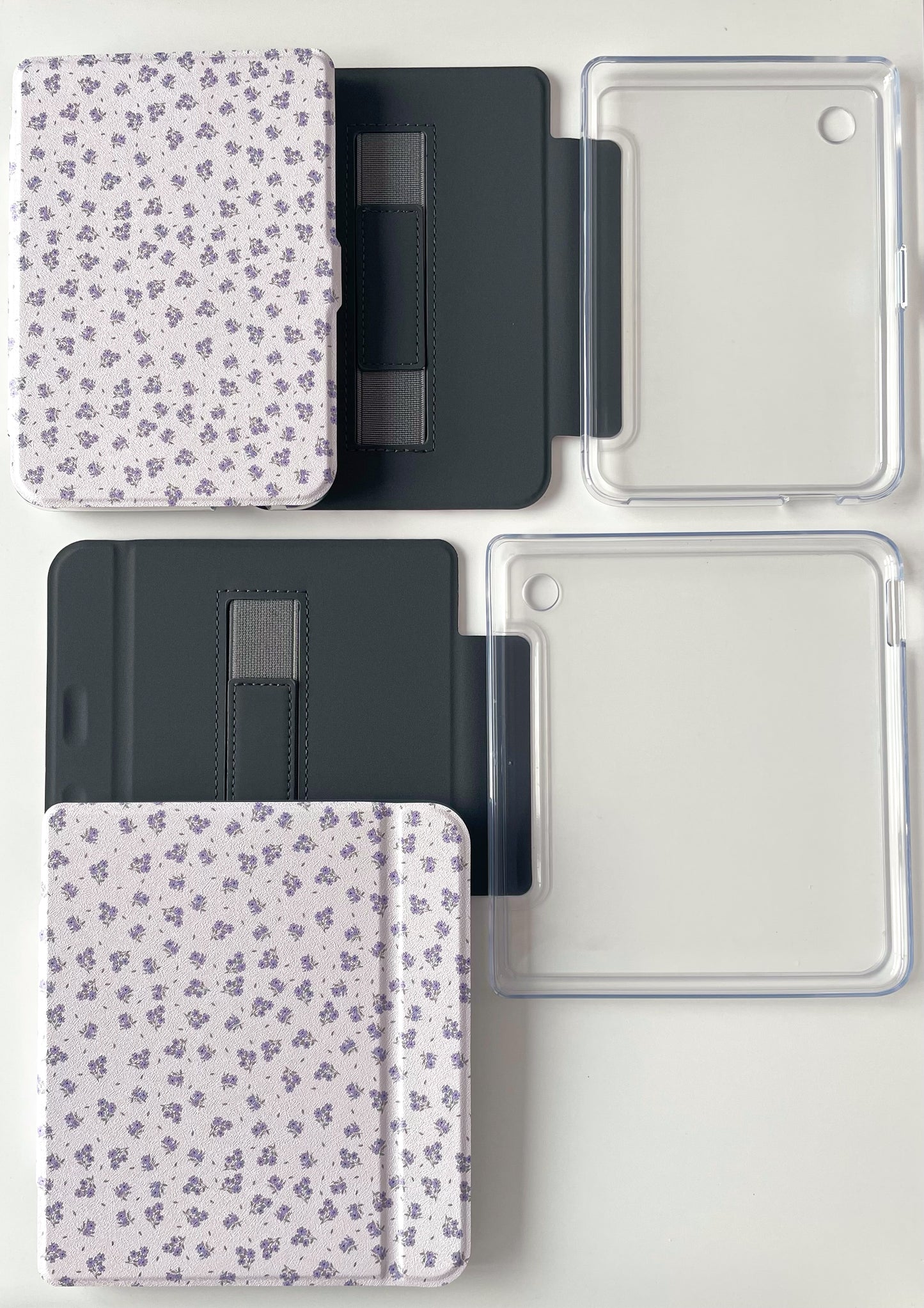 Étui à liseuse | Kobo Clara ou Libra Color | Bouquets de fleurs mauves