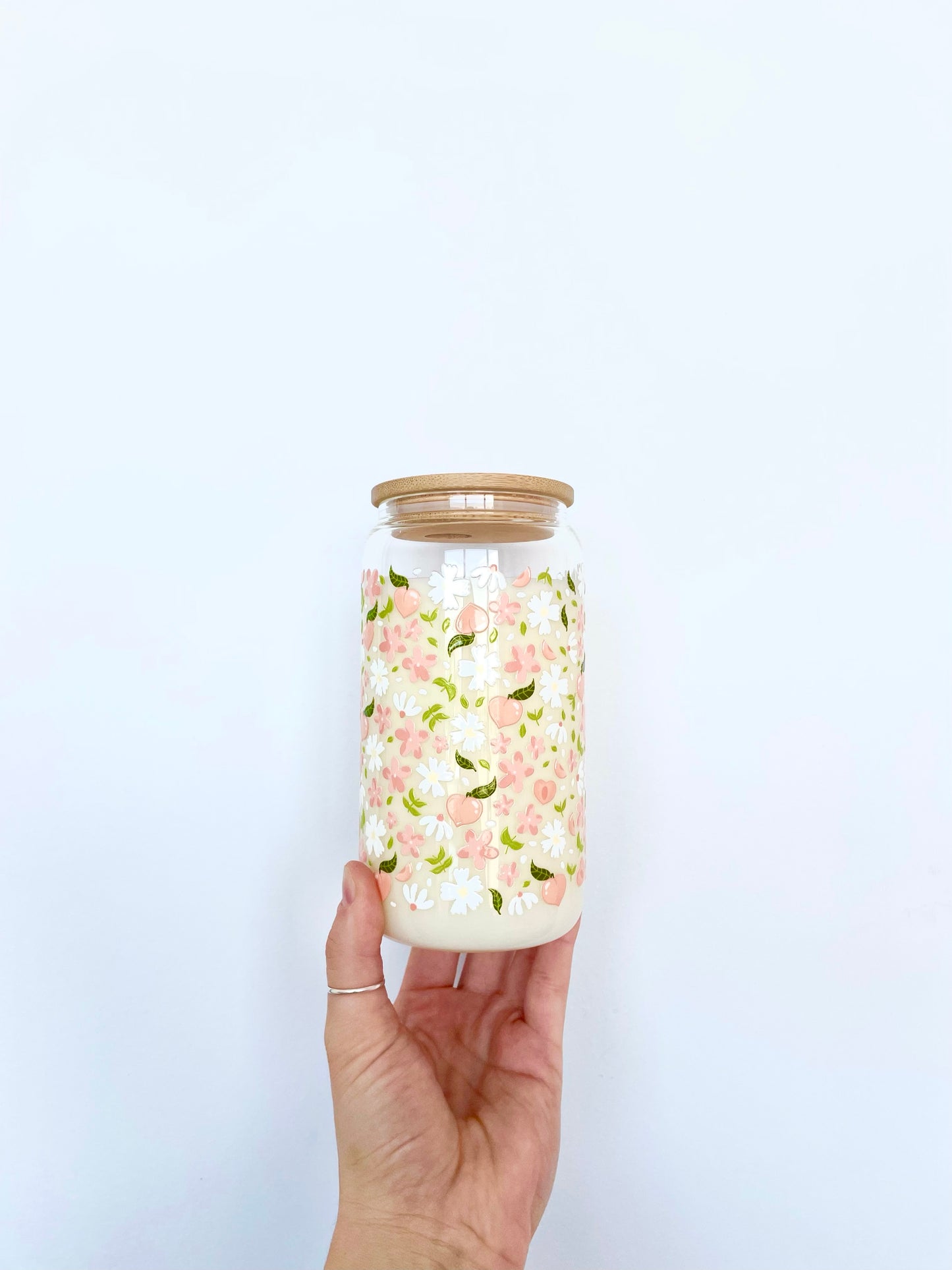 Chandelle | Verre 16 oz | Pêche et vanille