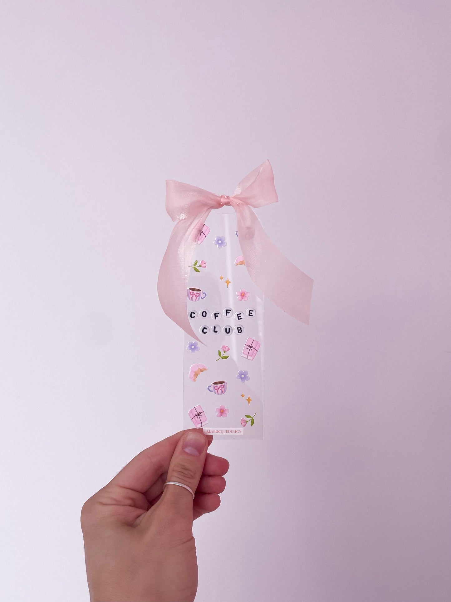 Signet en acrylique avec boucle | Coffee club
