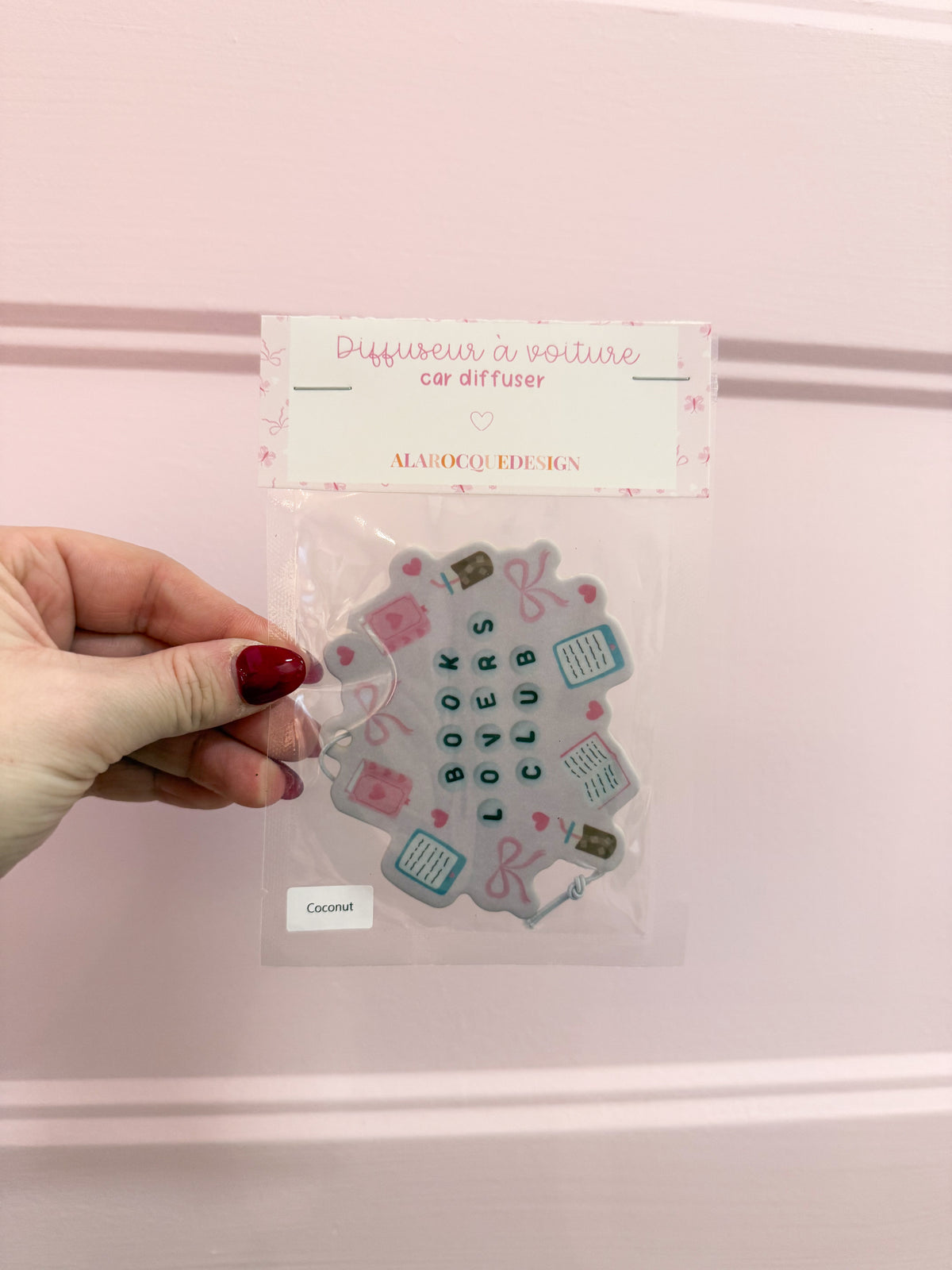 Diffuseur pour voiture | Carton parfumé | Book lovers club
