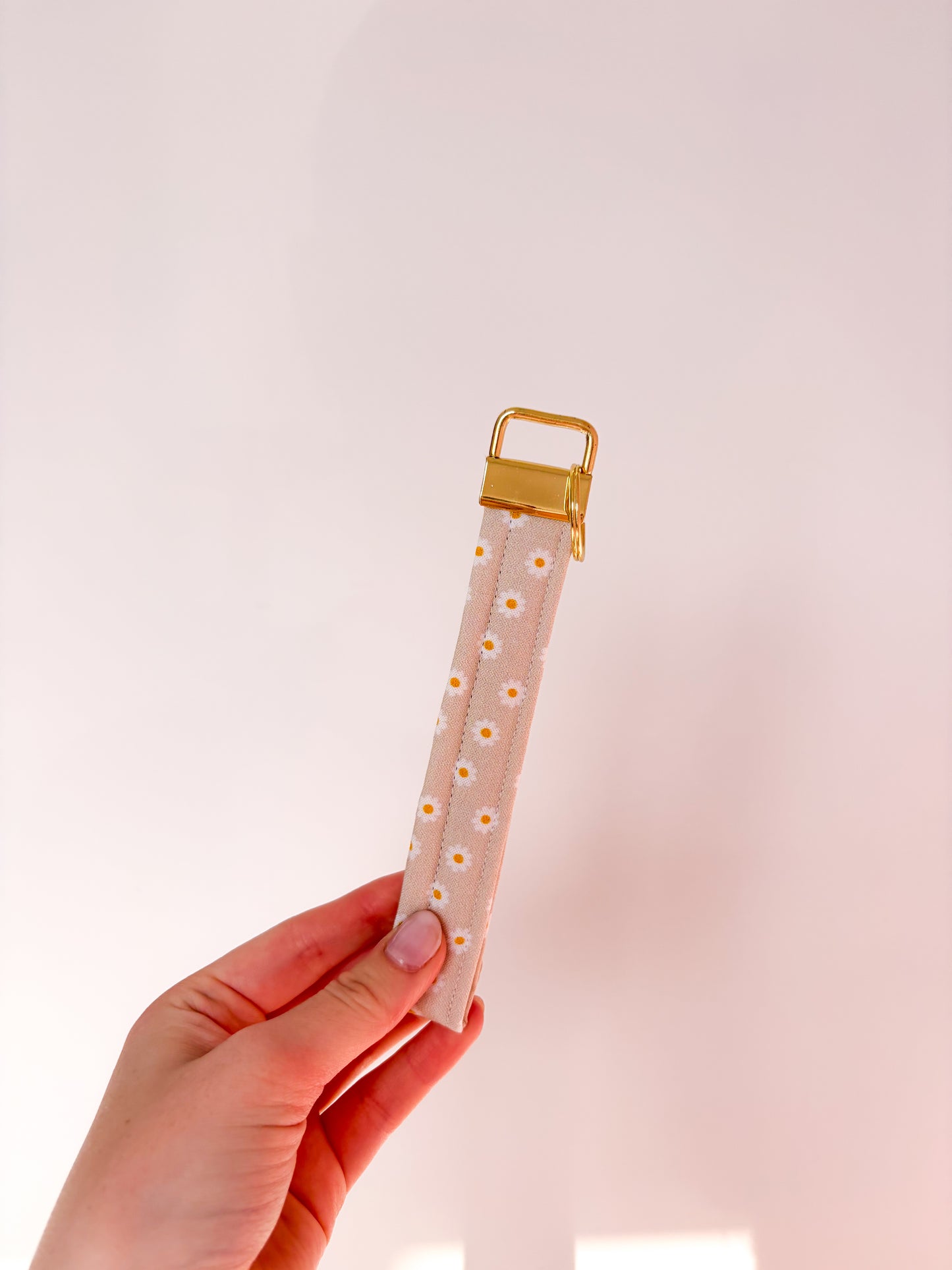 Porte-clés | Bracelet | Beige et marguerites