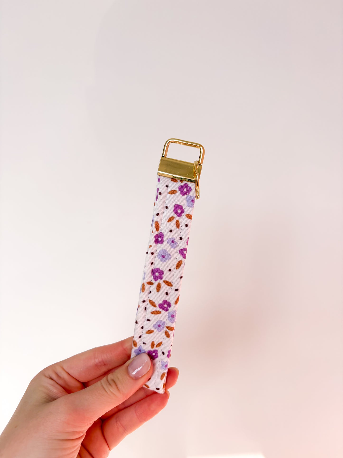 Porte-clés | Bracelet | Fleurs mélange de mauves