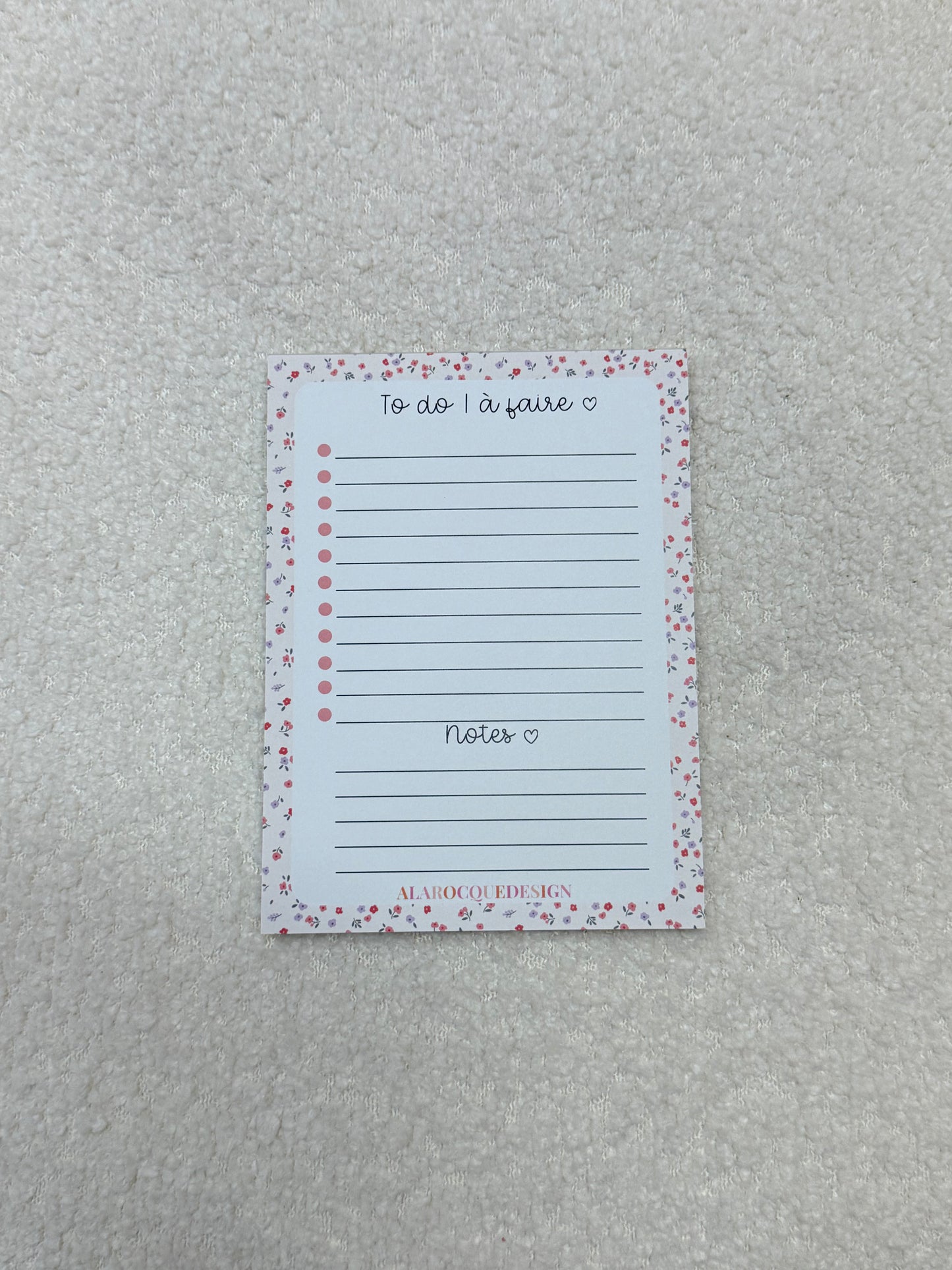 Liste de tâches | Minis fleurs rouges et mauves