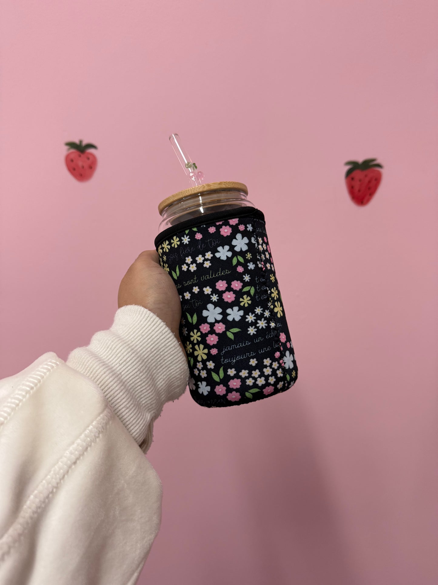 Manchon pour verre 16 oz | Affirmations positives florales