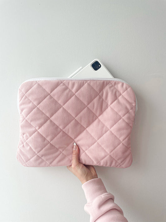 Étui à ordinateur | 13 à 15'' | Corduroy | Rose
