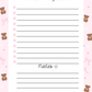 Liste de tâches | Oursons, boucles et fleurs