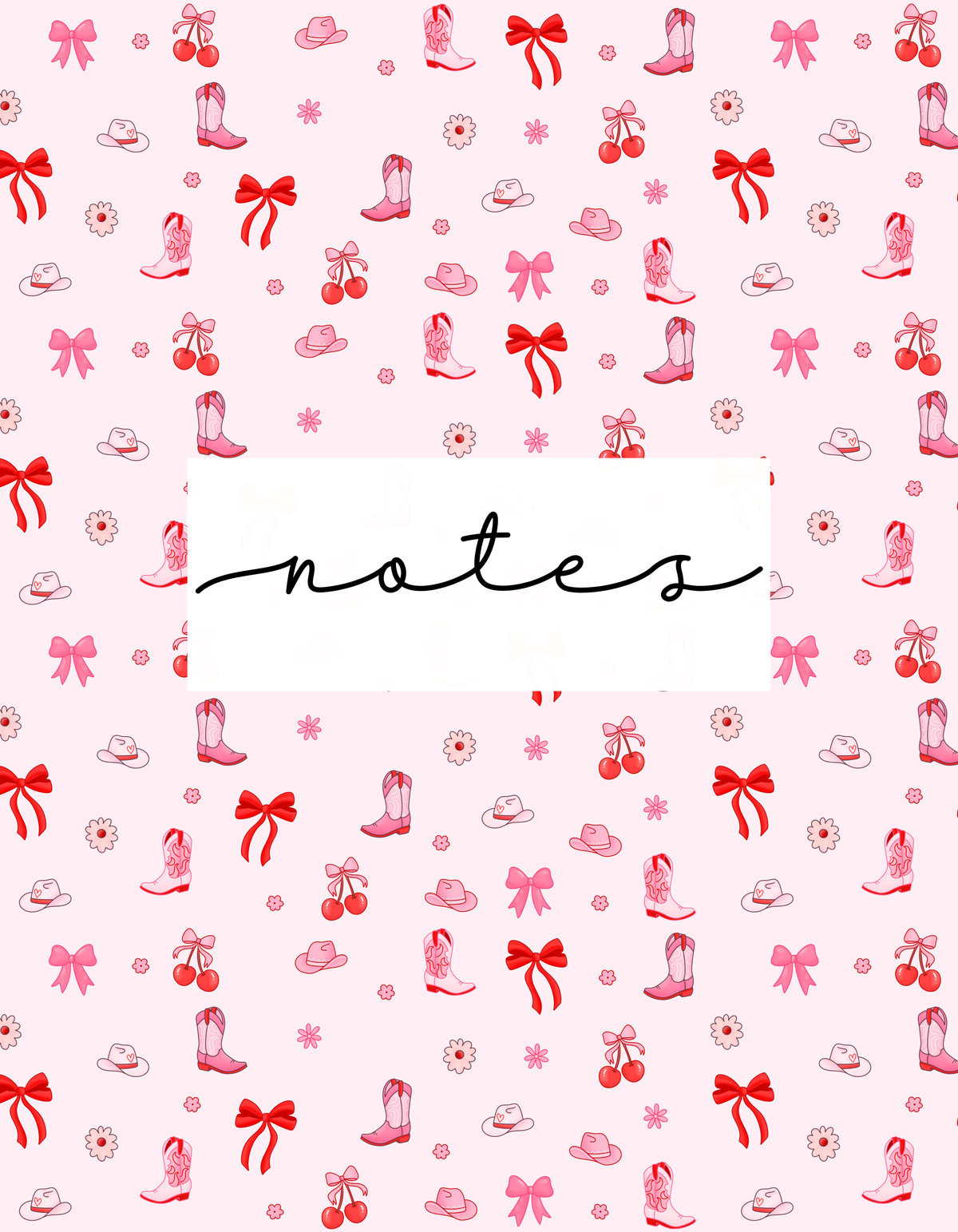 Cahier de notes | Cowgirl et cerises