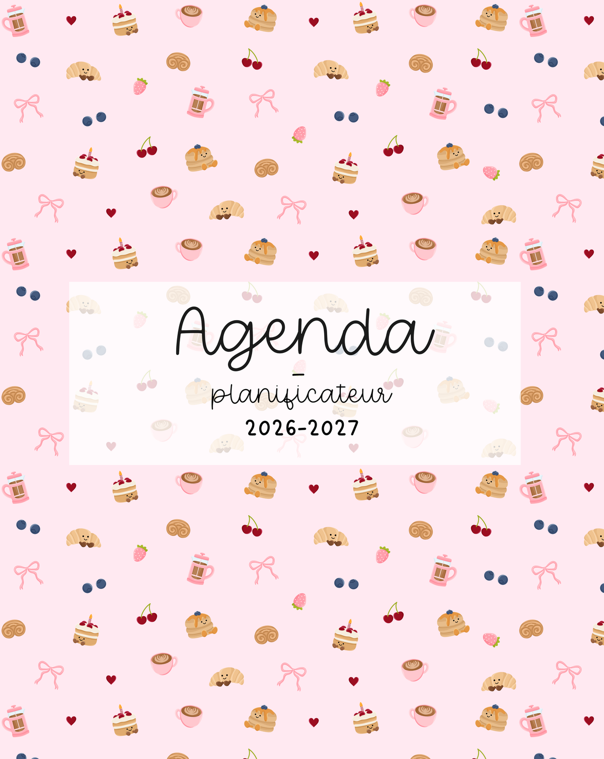 Agenda planificateur | Daté | 2026-2027 | Brunch