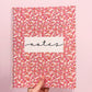 Cahier de notes | Orangé et fleurs