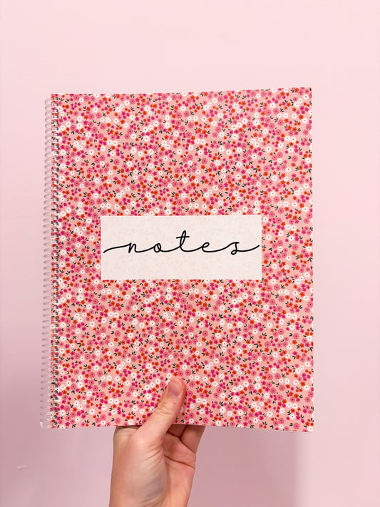 Cahier de notes | Orangé et fleurs