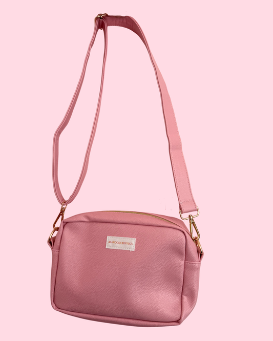 Sacoche à bandoulière | Rose | Cuir Vegan