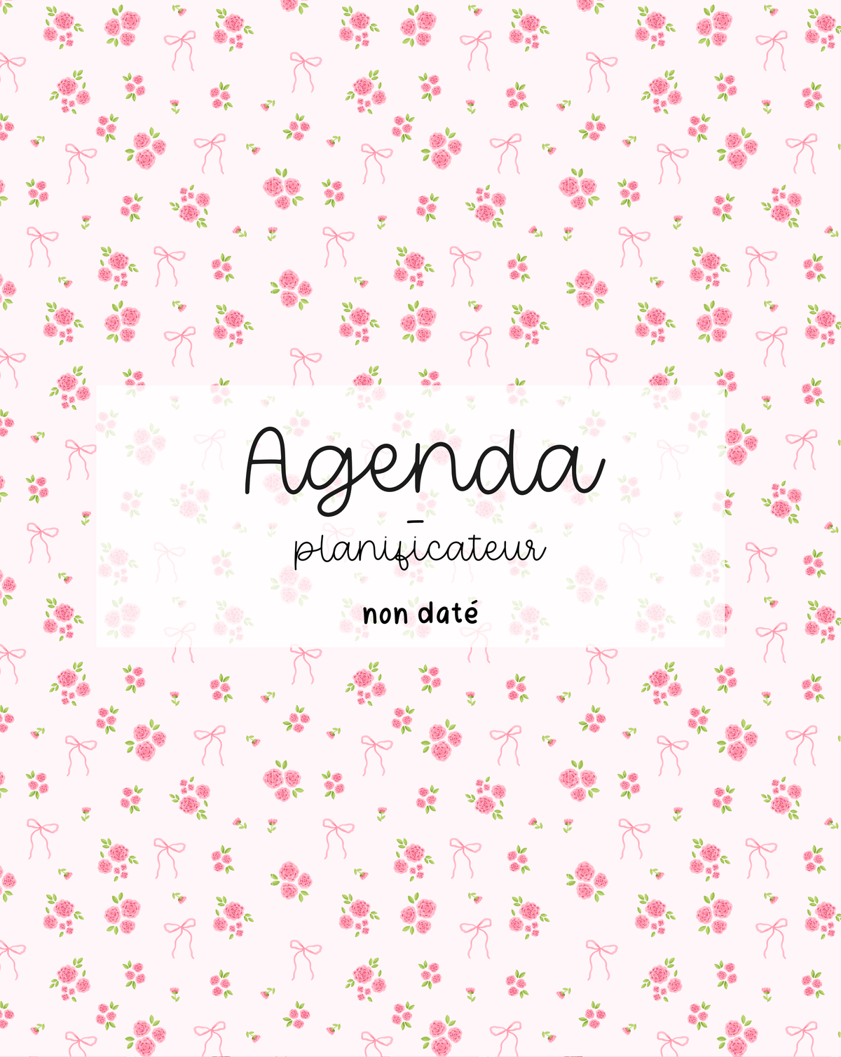 PRÉCOMMANDE - Agenda planificateur | Non-daté | Bouquets de roses