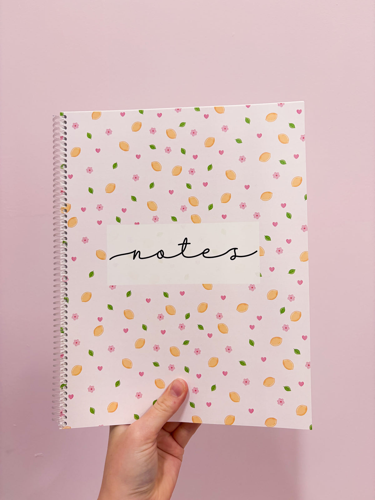 Cahier de notes | Citrons et fleurs roses