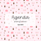 Agenda planificateur | Non-daté | Livres, cafés et roses