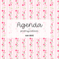 Agenda planificateur | Non-daté | Lignes roses et fleurs