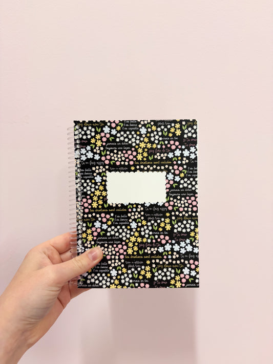 Mini cahier de notes | Affirmations positives florales