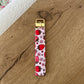 Porte-clés | Bracelet | Fraises rouges et fleurs