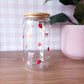 Verre 16 oz | Fraises, boucles et fleurs