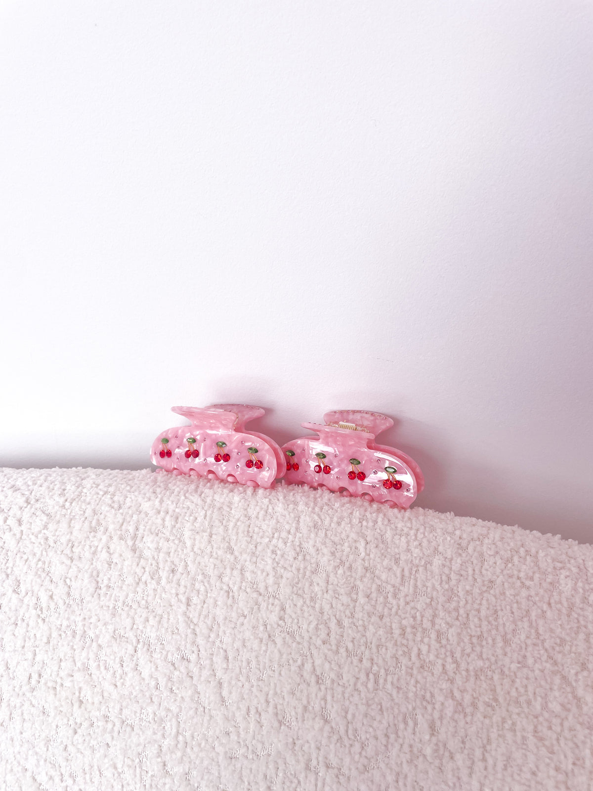 Petite pince à cheveux | Rose et cerises