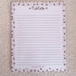 Pad de notes | Boucles et fleurs brunes