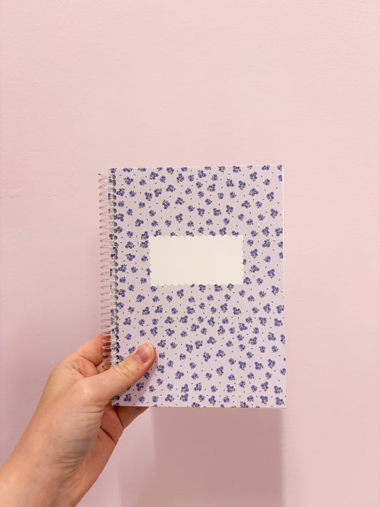 Mini cahier de notes | Bouquets de fleurs mauves