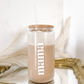 Verre 16 oz | Mama | Fleurs blanches