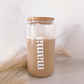 Verre 16 oz | Mama | Fleurs blanches