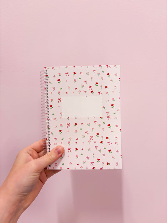 Mini cahier de notes | Boucles et fleurs