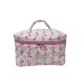 Trousse avec poignée | Lignes roses et fleurs