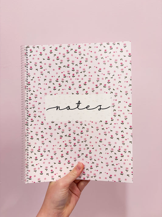Cahier de notes | Fleurs mélange de roses