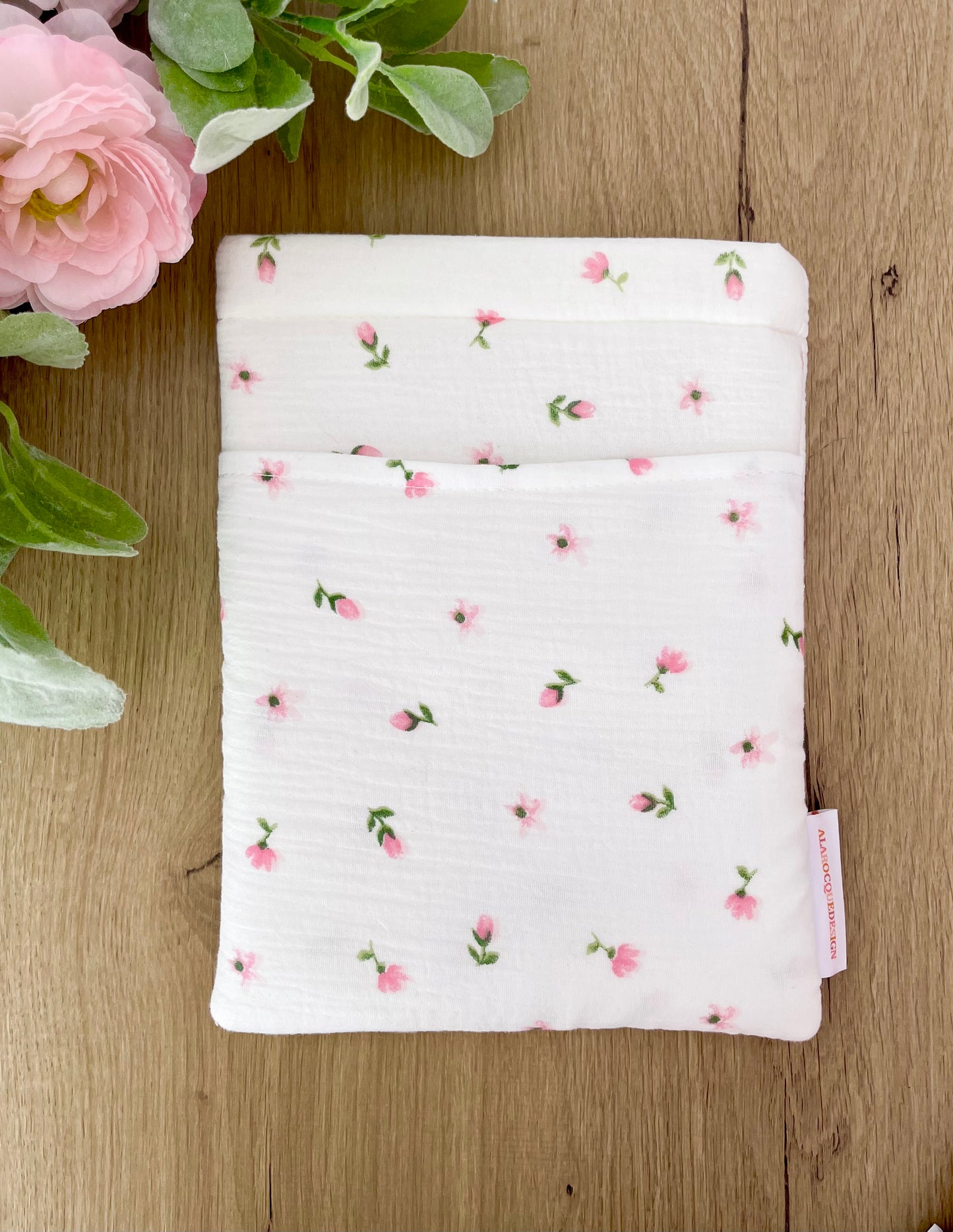 Pochette à livre ou liseuse | Tulipes