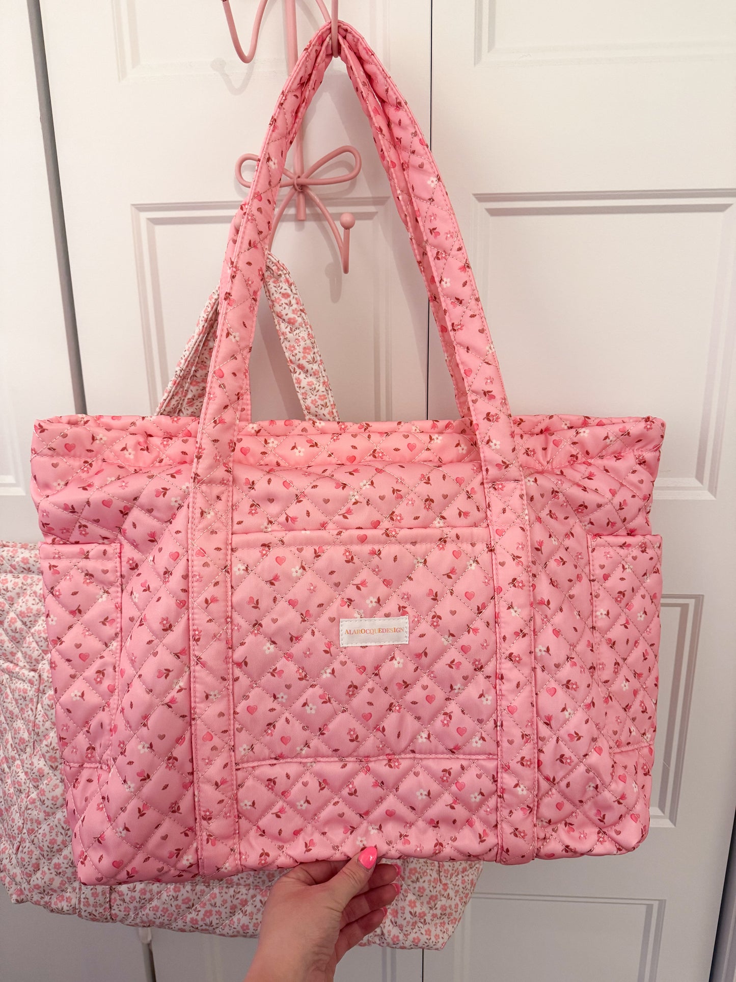Sac | Fourre-tout 2.0 | Minis fleurs roses et brunes | Imperméable