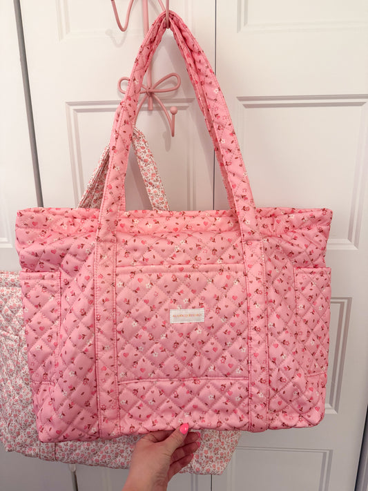 Sac | Fourre-tout 2.0 | Minis fleurs roses et brunes | Imperméable