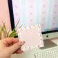Bloc-notes autocollantes | Lignes roses et fleurs