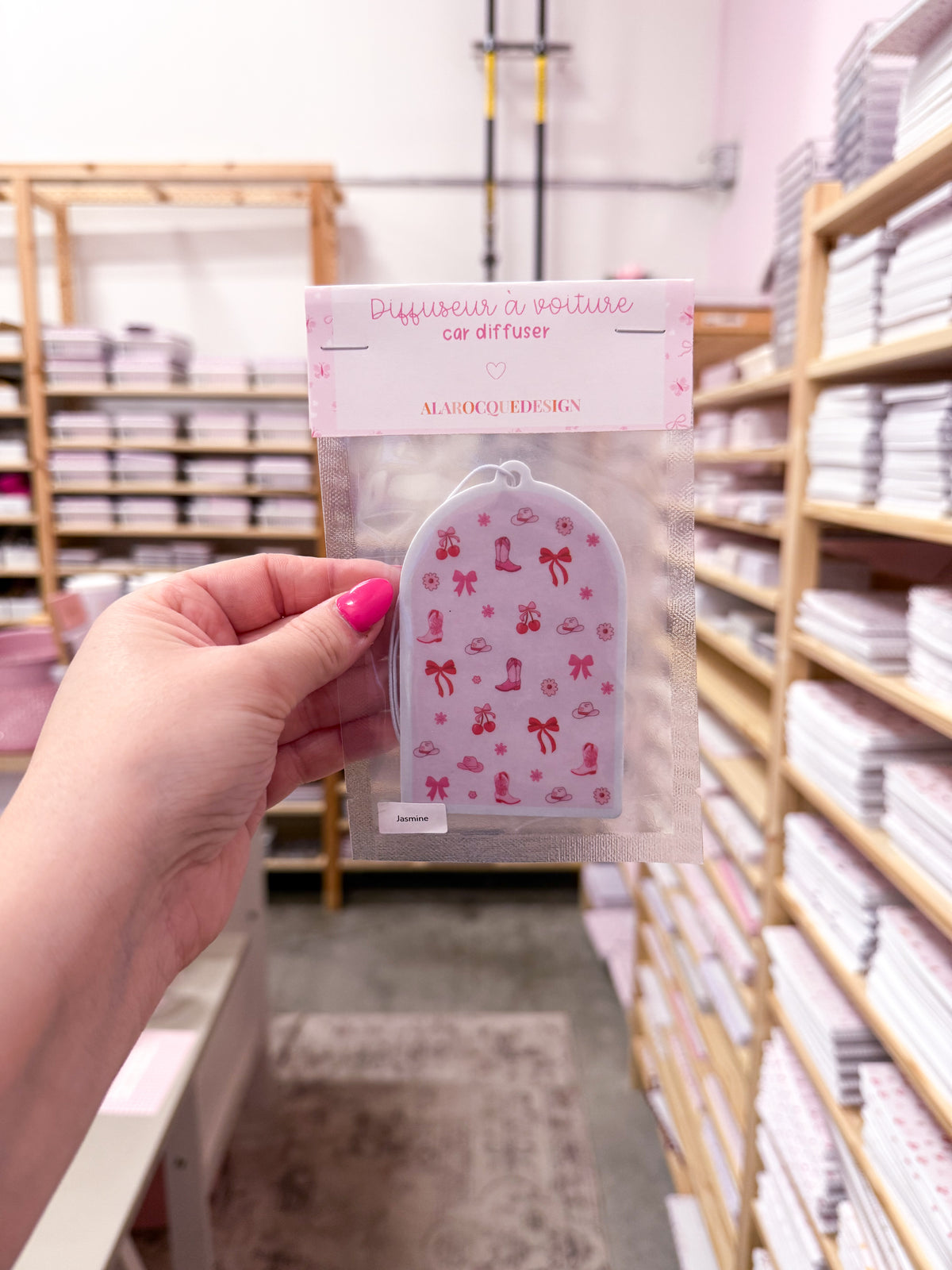 Diffuseur pour voiture | Carton parfumé | Cowgirl et cerises