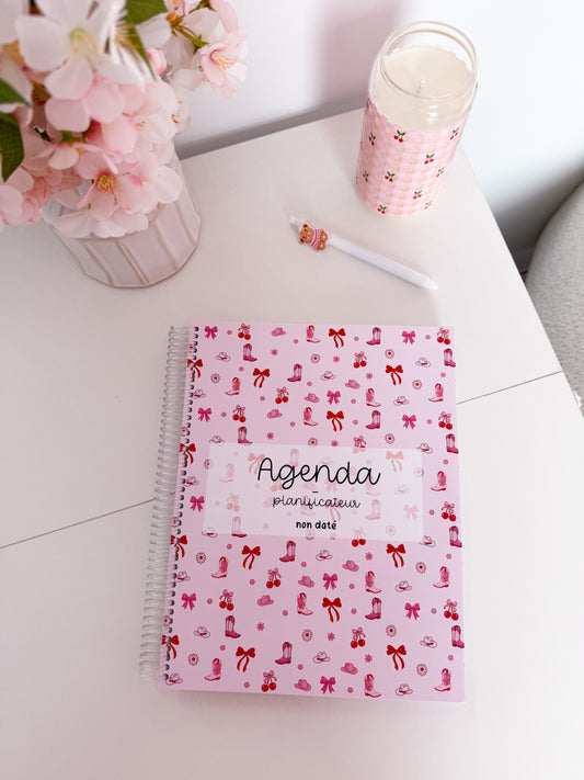 PRÉCOMMANDE - Agenda planificateur | Non-daté | Cowgirl et cerises