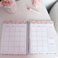 Agenda planificateur | Non-daté | Lignes roses et fleurs