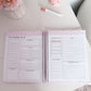Agenda planificateur | Non-daté | Lignes roses et fleurs