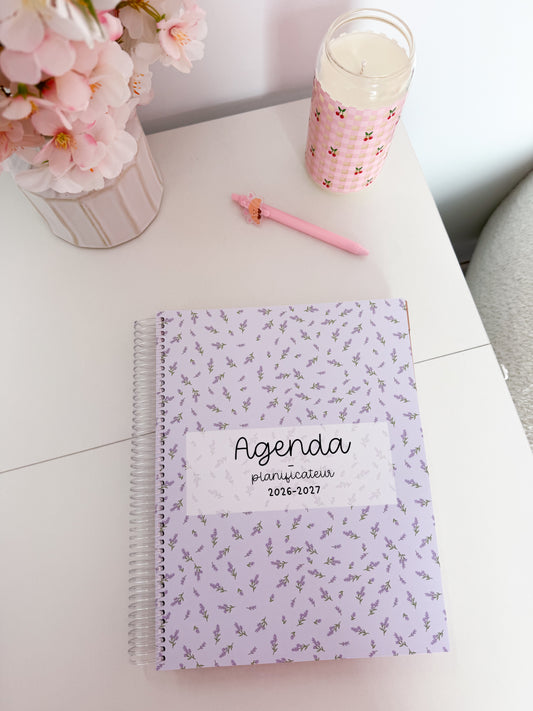 Agenda planificateur | Daté | 2026-2027 | Brindilles de lavande