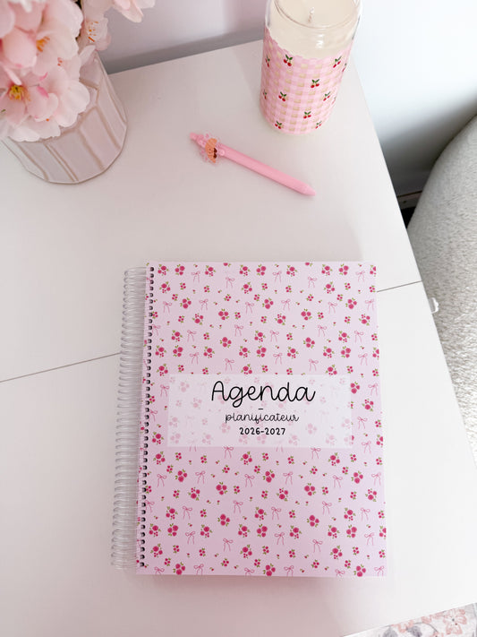Agenda planificateur | Daté | 2026-2027 | Bouquets de roses