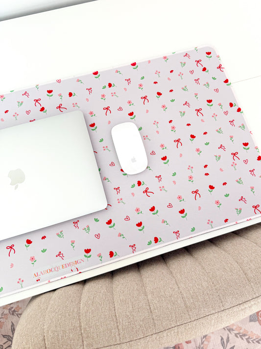 Tapis de bureau | Boucles et fleurs