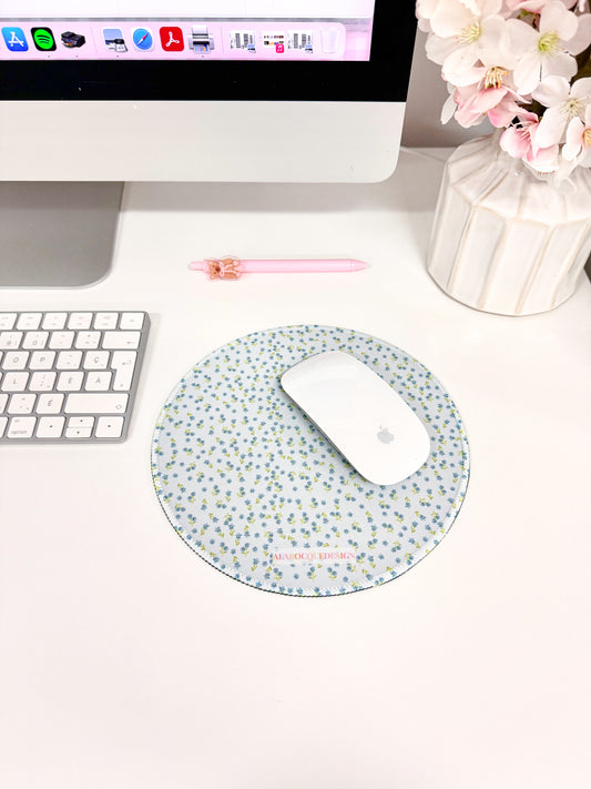 Tapis de souris | Fleurs bleues vintages