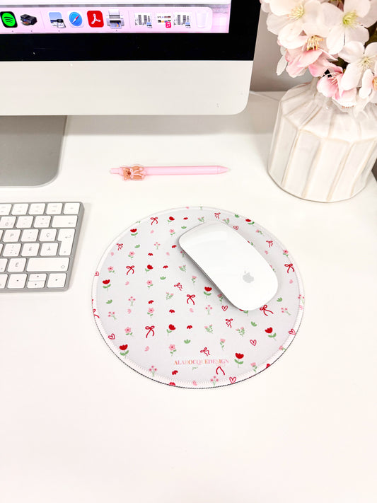 Tapis de souris | Boucles et fleurs