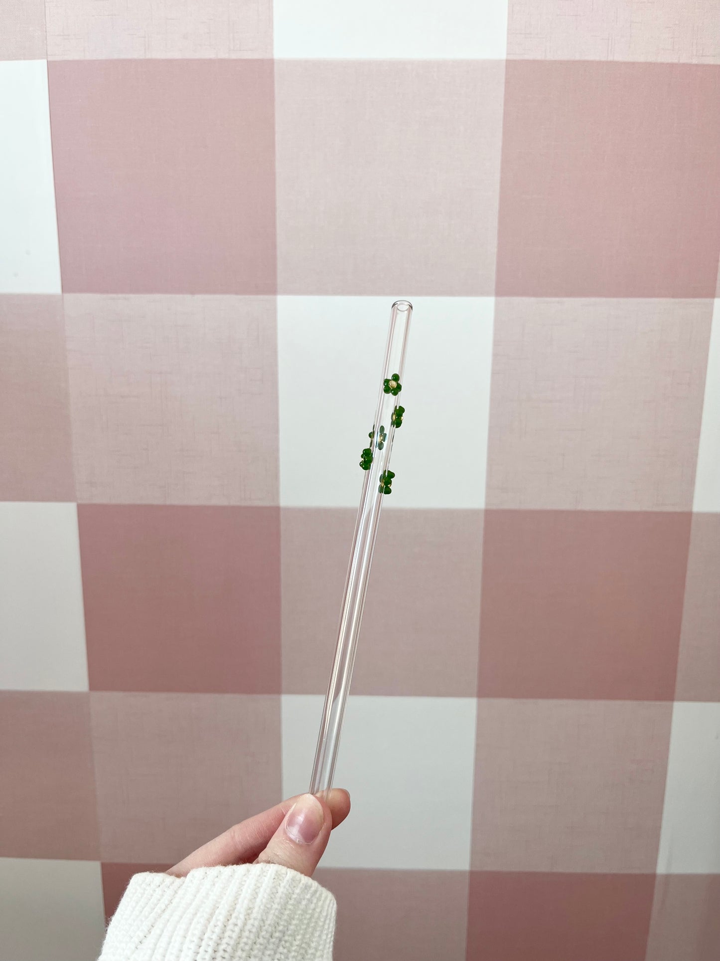 Paille en verre | Petites fleurs