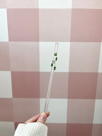 Paille en verre | Petites fleurs