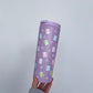 Bouteille isotherme 24 oz | Mauve | Livres pastel et boucles